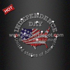 Wholesale Rhinestone Transfer Independence Day for Shirts